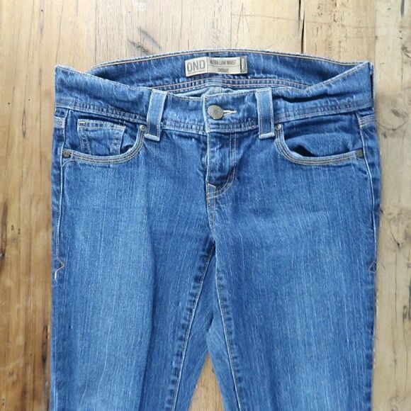 OLD NAVY BLUE DENIM ULTRA LOW WAIST SKINNY STRETCH JEANS SIZE 4 VINTAGE - Picture 4 of 8
